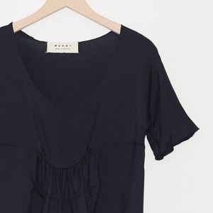 Marni Scoop-Neck Top in Navy